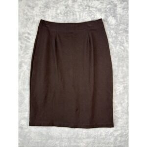 Eileen Fisher Viscose Stretch‎ Pointe Pencil Skirt Brown Size M Career Business